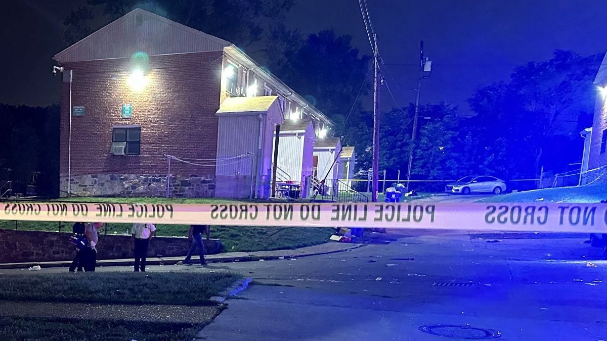 Una vista de la escena donde tuvo lugar un tiroteo