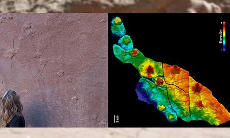 La figura distingue las diferentes alturas del objeto estudiado según el color. La figura distingue las diferentes alturas del objeto estudiado según el color.