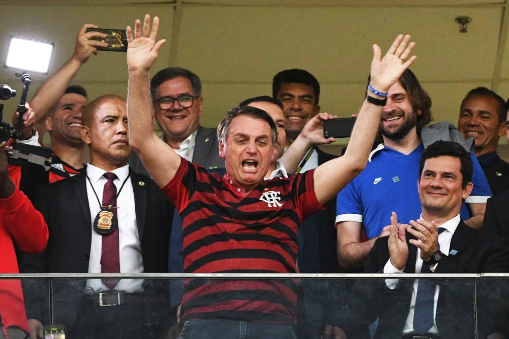 Jair Bolsonaro presenci&oacute; la final de la Copa Libertadores 2019 entre Flamengo y River en Lima