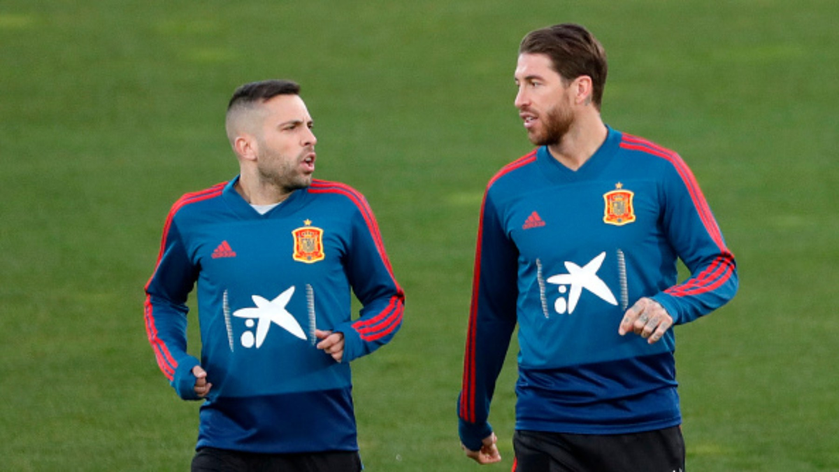 Sergio Ramos y Jordi Alba.