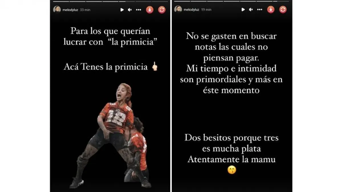 Melody Cruz hizo un descargo insólito tras anunciar su embarazo.