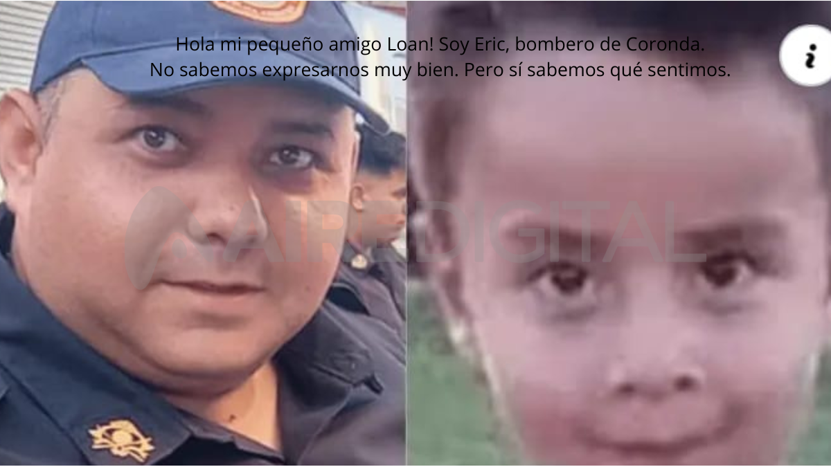 Eric Vallejos es un bombero voluntario de Corona que participó de la búsqueda de Loan en Corrientes.