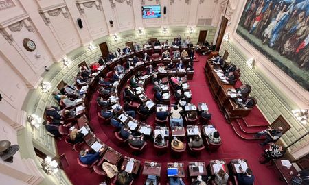 Con la presidencia de Felipe Michlig (Unidos) se desarrolla este lunes la octava sesión plenaria de la Convención del 25. Con la presidencia de Felipe Michlig (Unidos) se desarrolla este lunes la octava sesión plenaria de la Convención del 25.