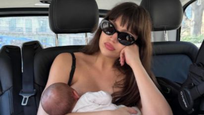 Úrsula Corberó mostró la intimidad de su maternidad junto al Chino Darín: