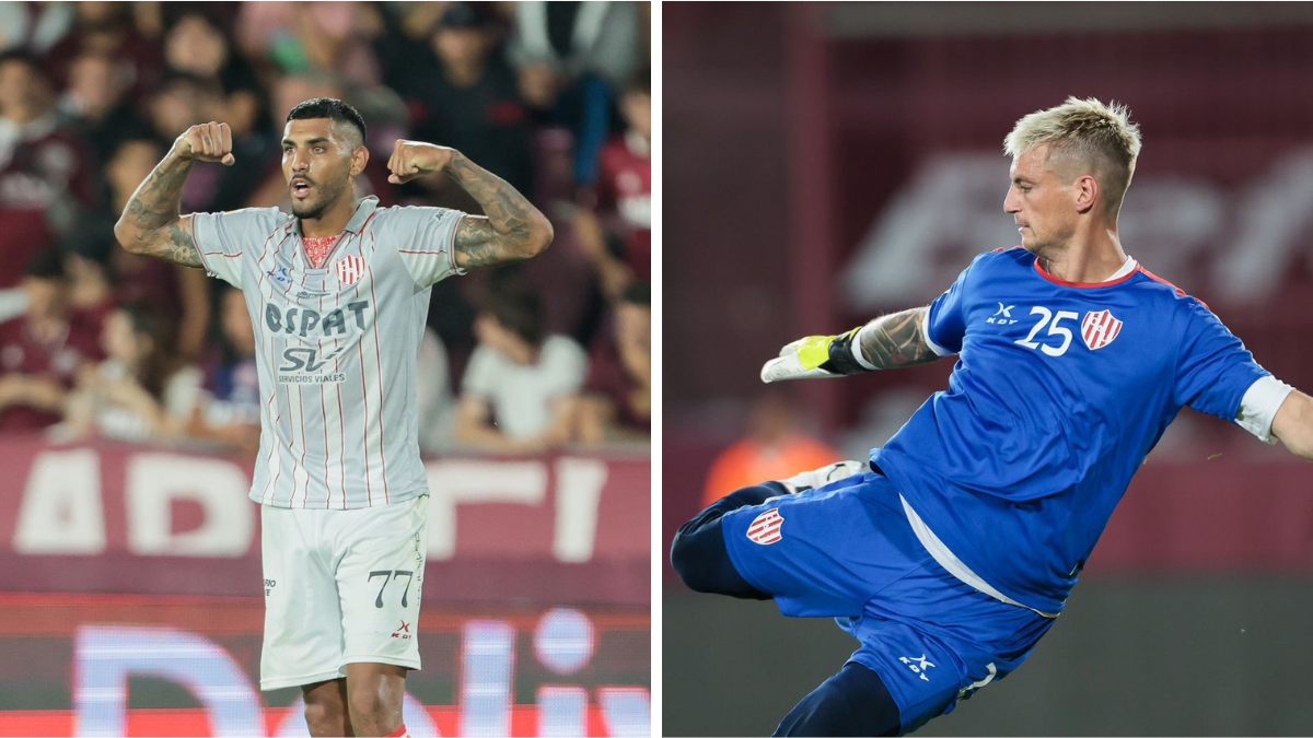 Thiago Cardozo y el delantero Adrián Balboa. Foto: Club Unión.