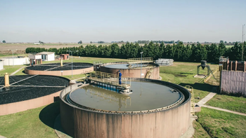 Planta depuradora de líquidos cloacales de Cañada de Gómez, operada por Aguas Santafesinas S.A.