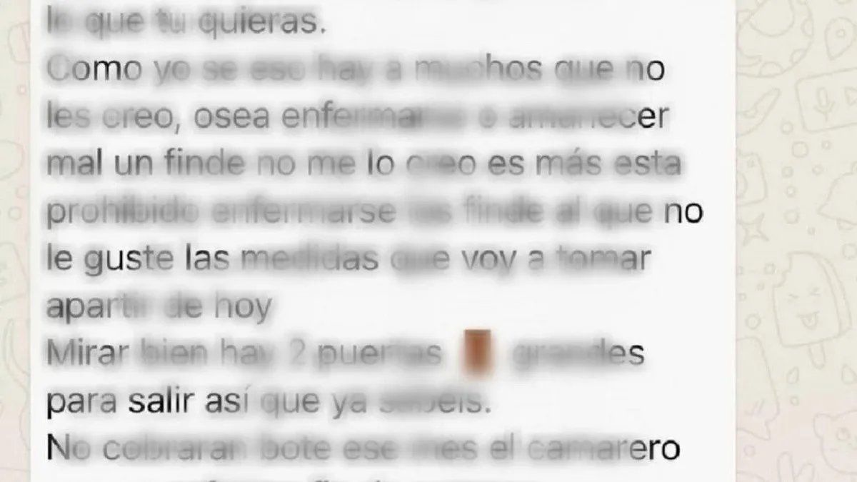 La indignante amenaza del dueño de un bar a sus empleados que se volvió viral Está prohibido...