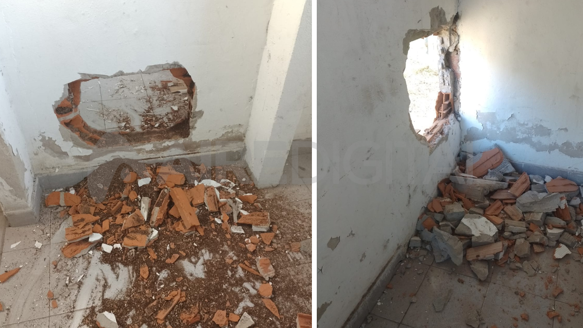 Los dos robos fueron bajo la misma modalidad: hicieron un boquete y entraron a robar