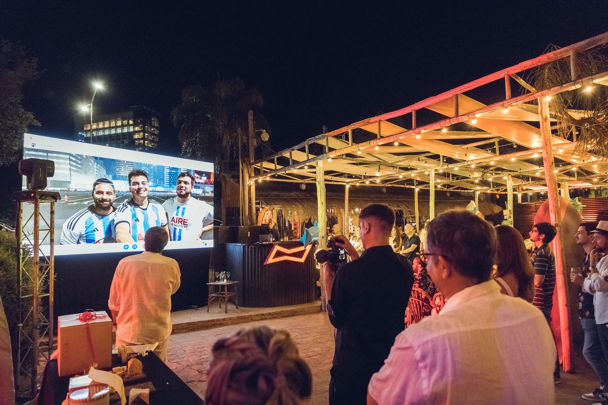 Adriel Driussi, Julián Brochero y Agustín Nicolet desde Doha.