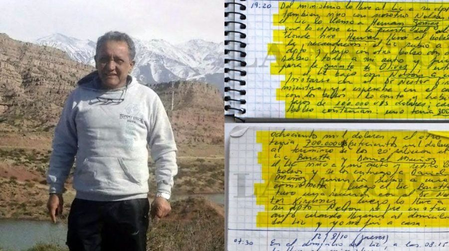 La Justicia recibió seis cuadernos y analiza si son los originales que escribió el chofer Centeno