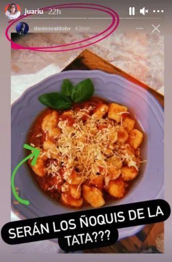¿Daniel Osvaldo probó los ñoquis de Claudia Villafañe?