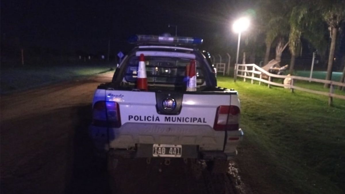 La guardia municipal que participó del procedimiento.