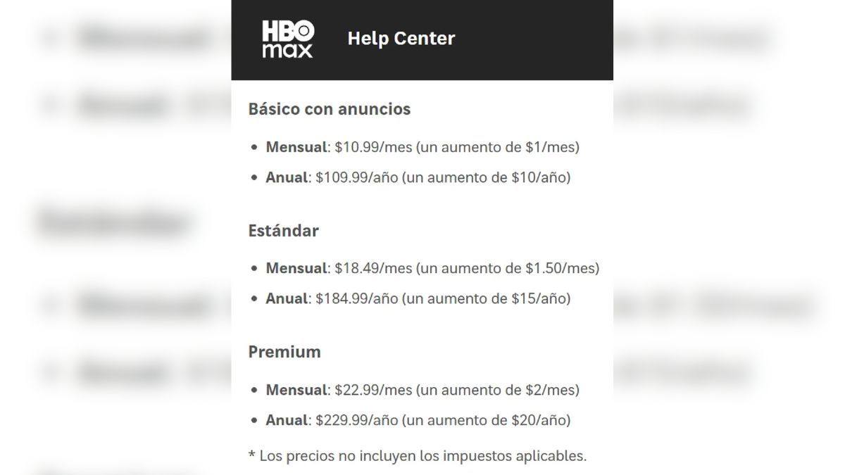 El anuncio de HBO Max a sus suscriptores. El anuncio de HBO Max a sus suscriptores.