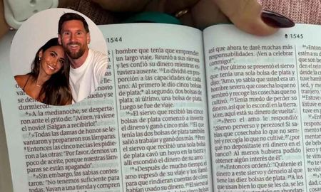 Antonela Roccuzzo compartió una imagen del Evangelio según San Mateo y generó miles de reacciones en redes por su mensaje espiritual. Antonela Roccuzzo compartió una imagen del Evangelio según San Mateo y generó miles de reacciones en redes por su mensaje espiritual.
