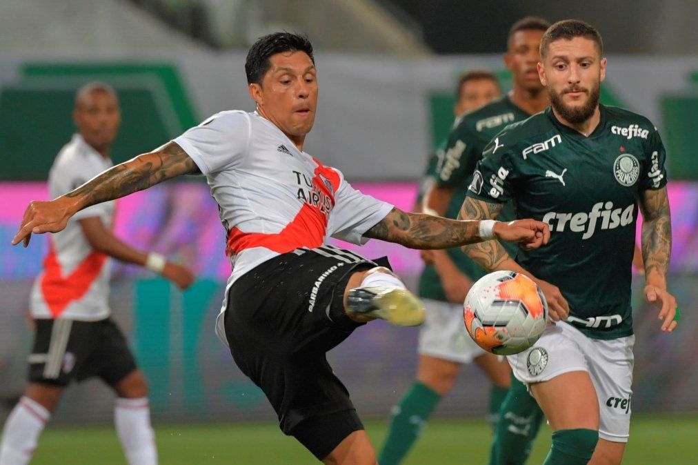 River no pudo revertir la serie ante Palmeiras por Copa Libertadores pero Enzo Pérez destacó el espíritu del equipo.