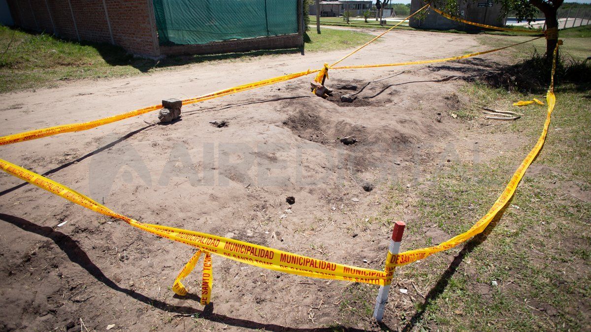El sitio arqueológico que forma parte del yacimiento Río Salado-Coronda II, en el barrio Villa Adelina Este, de Santo Tomé.