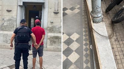 Las cámaras del 911 detectaron a un ladrón en la obra de la avenida J.J. Paso