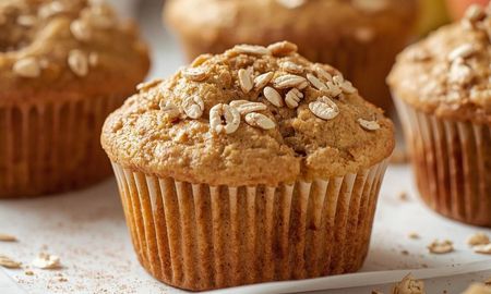 Muffins de avena y naranja sin azúcar. Muffins de avena y naranja sin azúcar.