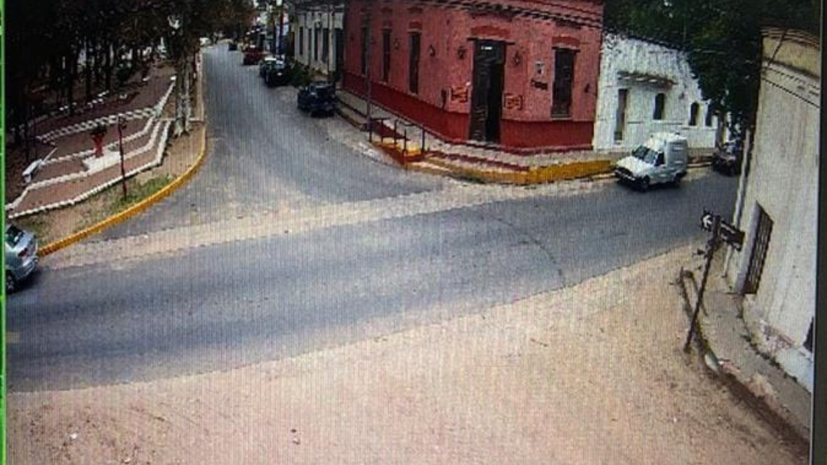 Otra de las cámaras se ubicó en inmediaciones de San Martín y Santa Rosa.