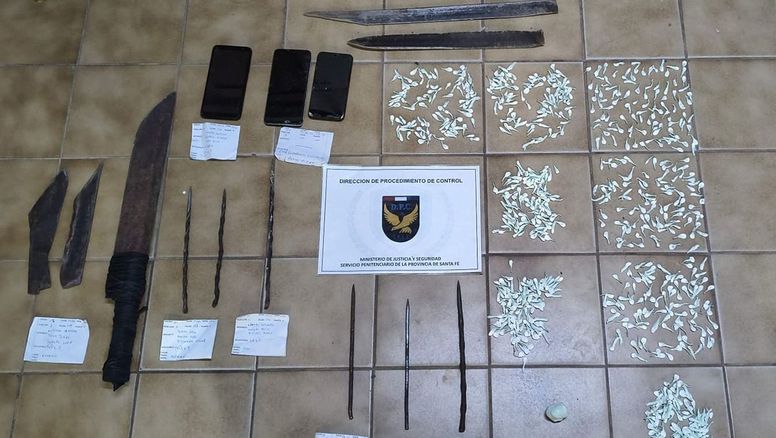 Requisa en la cárcel de Las Flores: secuestraron celulares, armas blancas y sustancias prohibidas