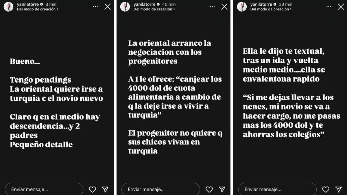 Yanina Latorre expuso la interna entre la China Suárez y Benjamín Vicuña. Yanina Latorre expuso la interna entre la China Suárez y Benjamín Vicuña. 