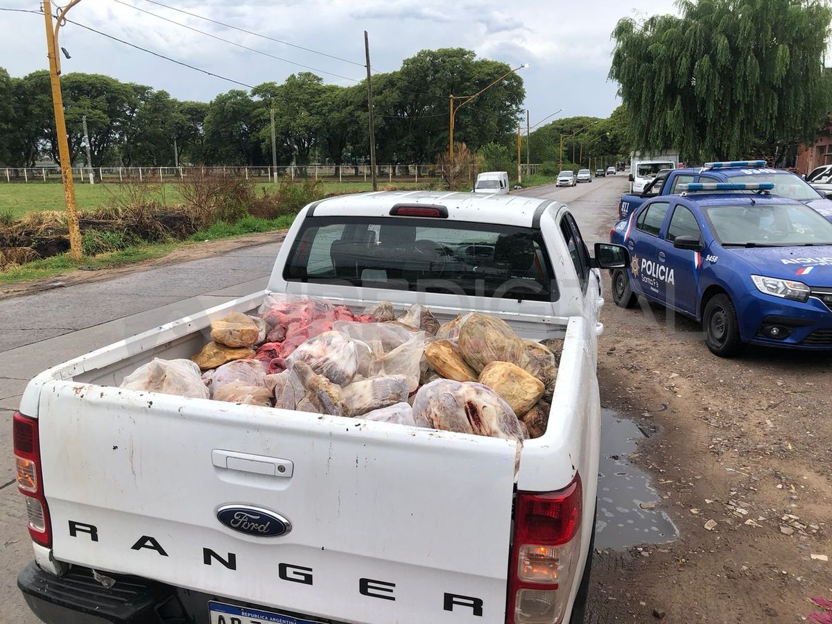 La mercadería estaba dispuesta en bolsas, su color y olor alertaban sobre el estado de putrefacción.
