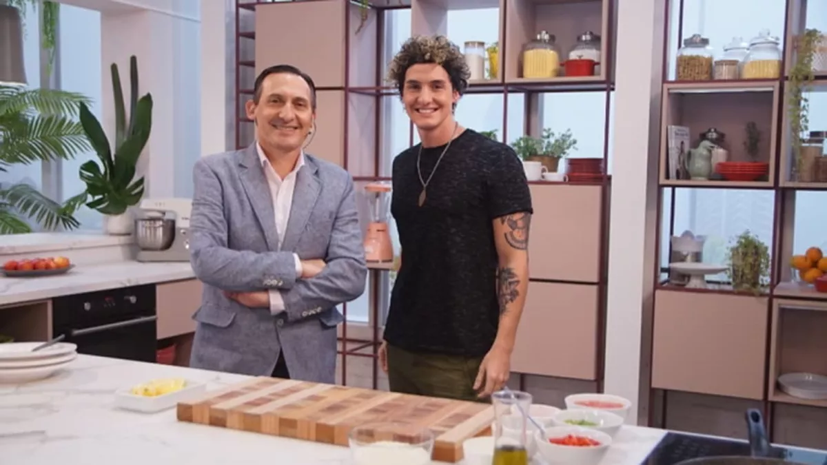 Paulo Kablan y su hijo Facundo, chef y periodista.
