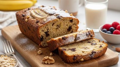 Budín de banana y chocolate saludable: la receta fácil, perfecta para la merienda