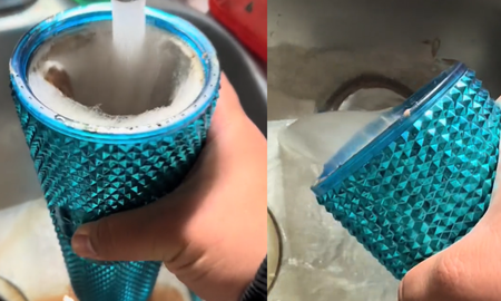 Un video mostrando el estado asqueroso en el que su amiga le devolvió su vaso térmico se volvió viral en TikTok. Un video mostrando el estado asqueroso en el que su amiga le devolvió su vaso térmico se volvió viral en TikTok.