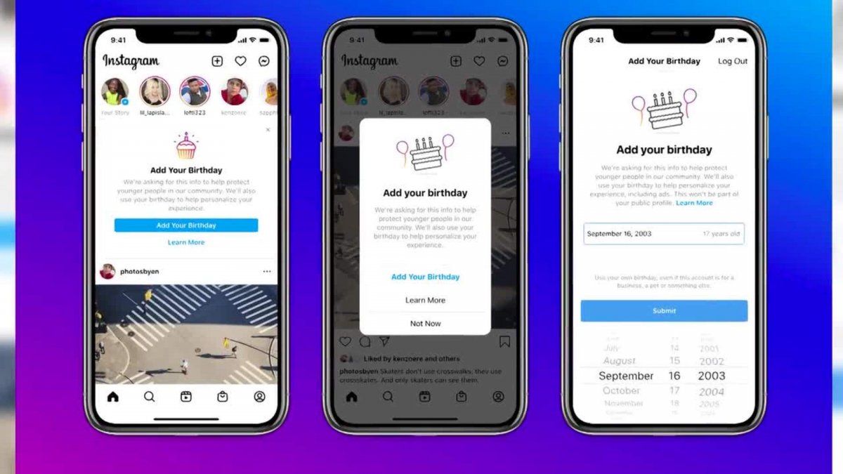 Instagram adicionó un cartel de aviso cuando se ingresa a la aplicación.