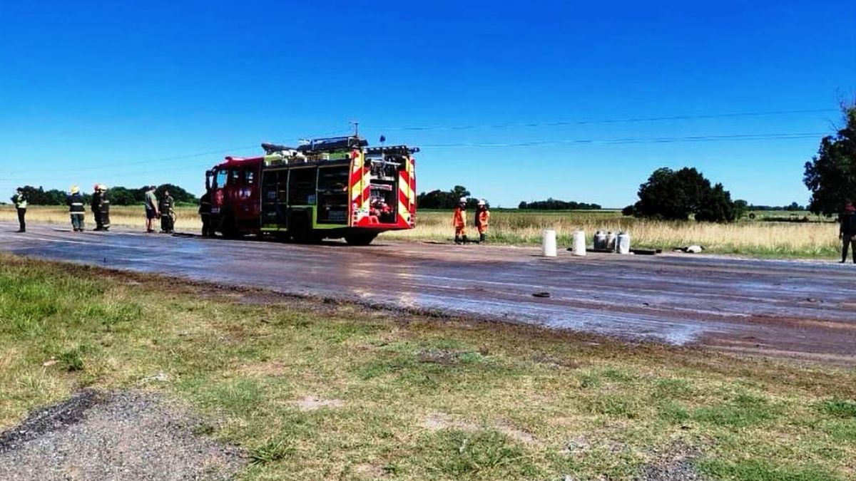El fatal accidente contó con el trabajo de Bomberos Voluntarios