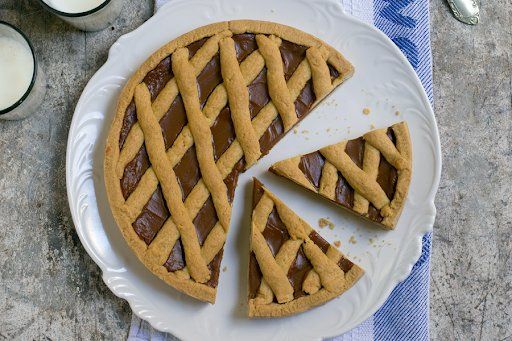 Pasta frola de dulce de leche.
