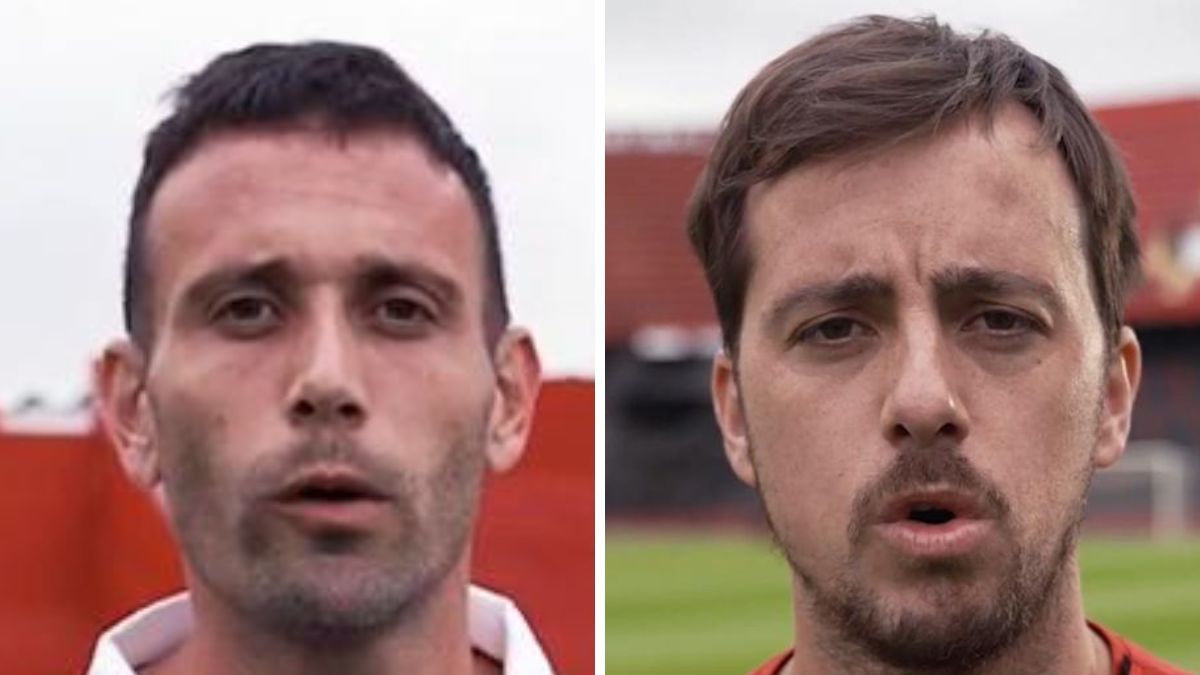 Claudio Corvalan (Club Unión) y Christian Bernardi (Club Colón).