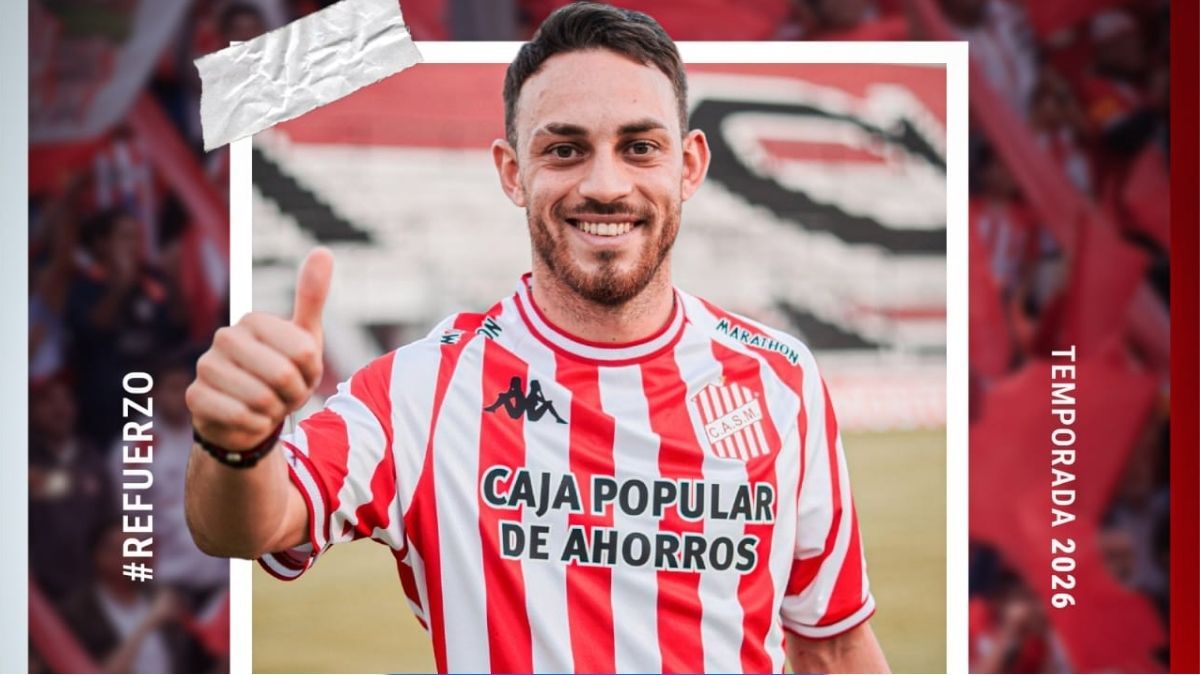 Nahuel Gallardo fue presentado como nuevo refuerzo de San Martín de Tucumán.