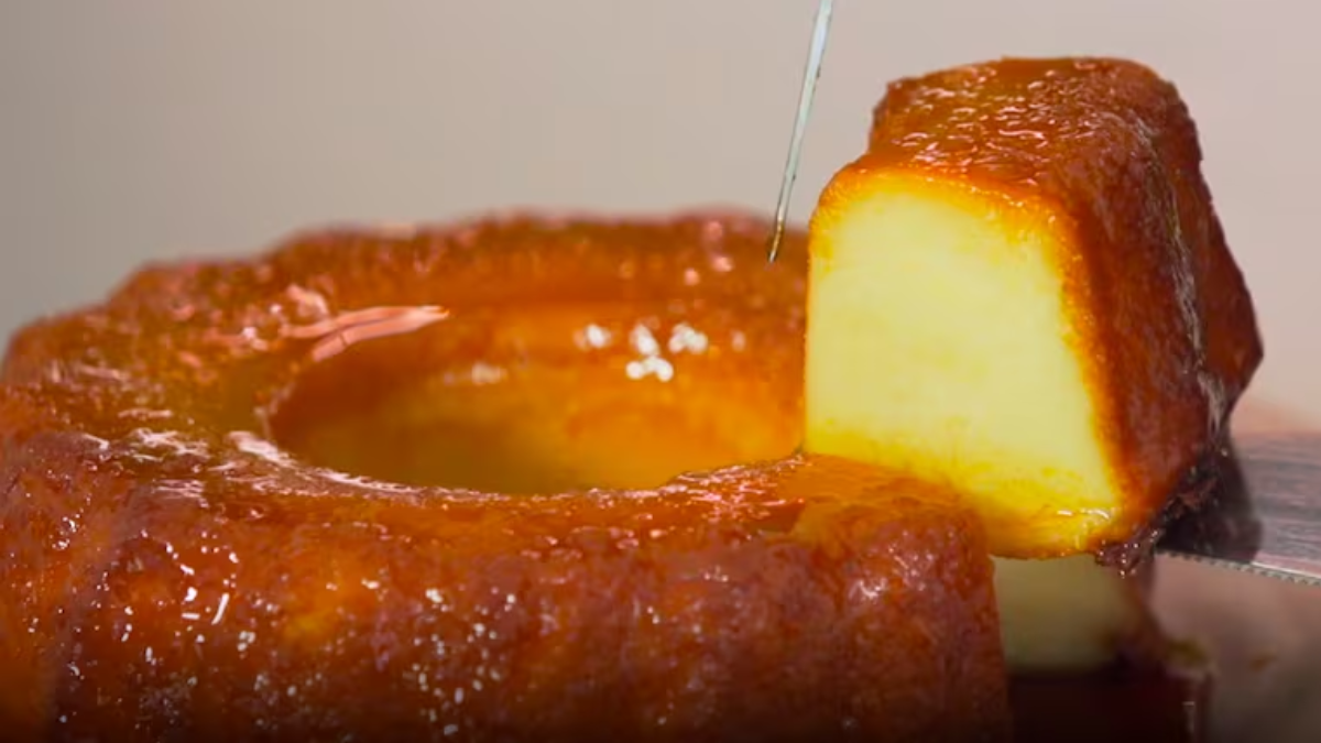 Budín de pan casero en 4 pasos.