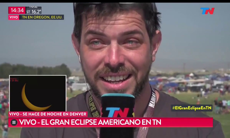 El exabrupto de José Bianco en TN durante el eclipse solar El exabrupto de José Bianco en TN durante el eclipse solar