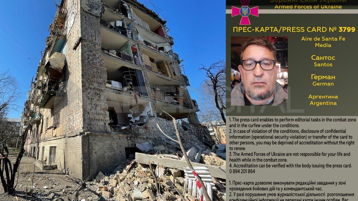 Germán de los Santos lleva diez días cubriendo la guerra en Ucrania