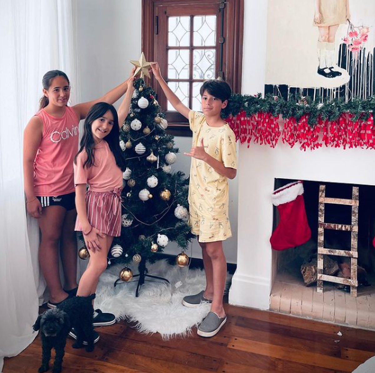 En la casa de Maju Lozano predomina el blanco en las paredes, mientras que los pisos son de madera maciza. En la casa de Maju Lozano predomina el blanco en las paredes, mientras que los pisos son de madera maciza.
