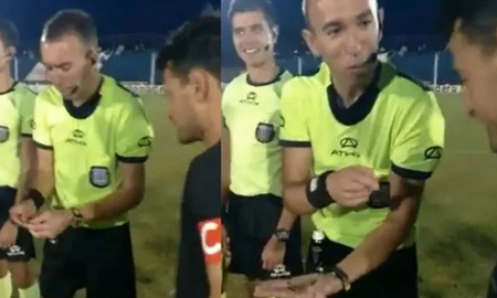 El desopilante sorteo de un árbitro en una liga de fútbol amateur.