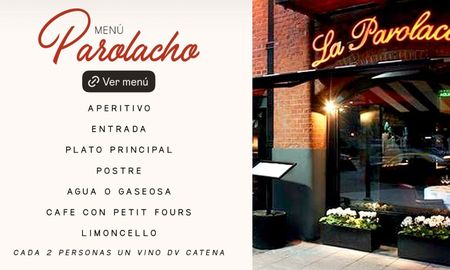 El menú de La Parolaccia. El menú de La Parolaccia.