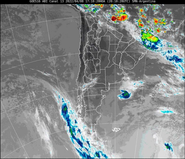 El ingreso de un frente de aire frío el domingo provocará el descenso de las temperaturas y lluvias.