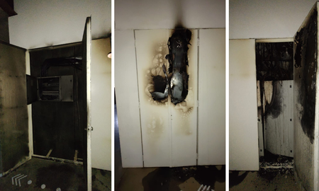 El viernes a la madrugada delincuentes ingresaron a las instalaciones del Molino Marconetti, violentaron los tableros y los prendieron fuego. El viernes a la madrugada delincuentes ingresaron a las instalaciones del Molino Marconetti, violentaron los tableros y los prendieron fuego.
