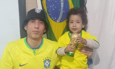 Luciano Milla, el argentino que es fanático de Brasil. Luciano Milla, el argentino que es fanático de Brasil.