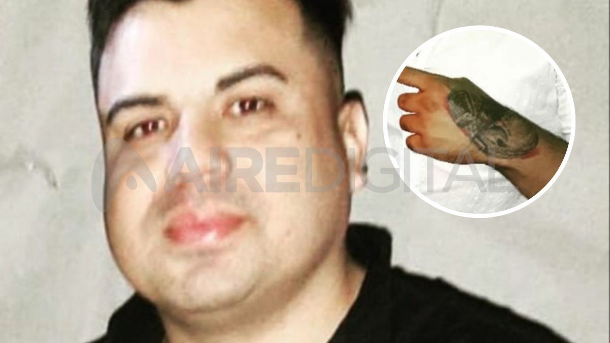 Diego Díaz tiene 33 años. La hermana pide que se difunda la foto del tatuaje de su mano izquierda que ayudaría a identificarlo