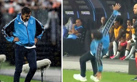 Gustavo Costas se cayó en pleno partido y desató la risa de todos los suplentes de Racing Gustavo Costas se cayó en pleno partido y desató la risa de todos los suplentes de Racing