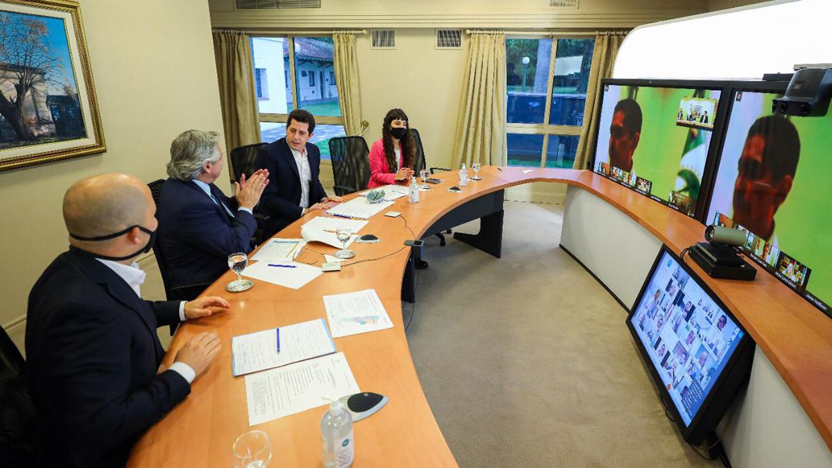 El presidente Alberto Fernández encabezó este lunes