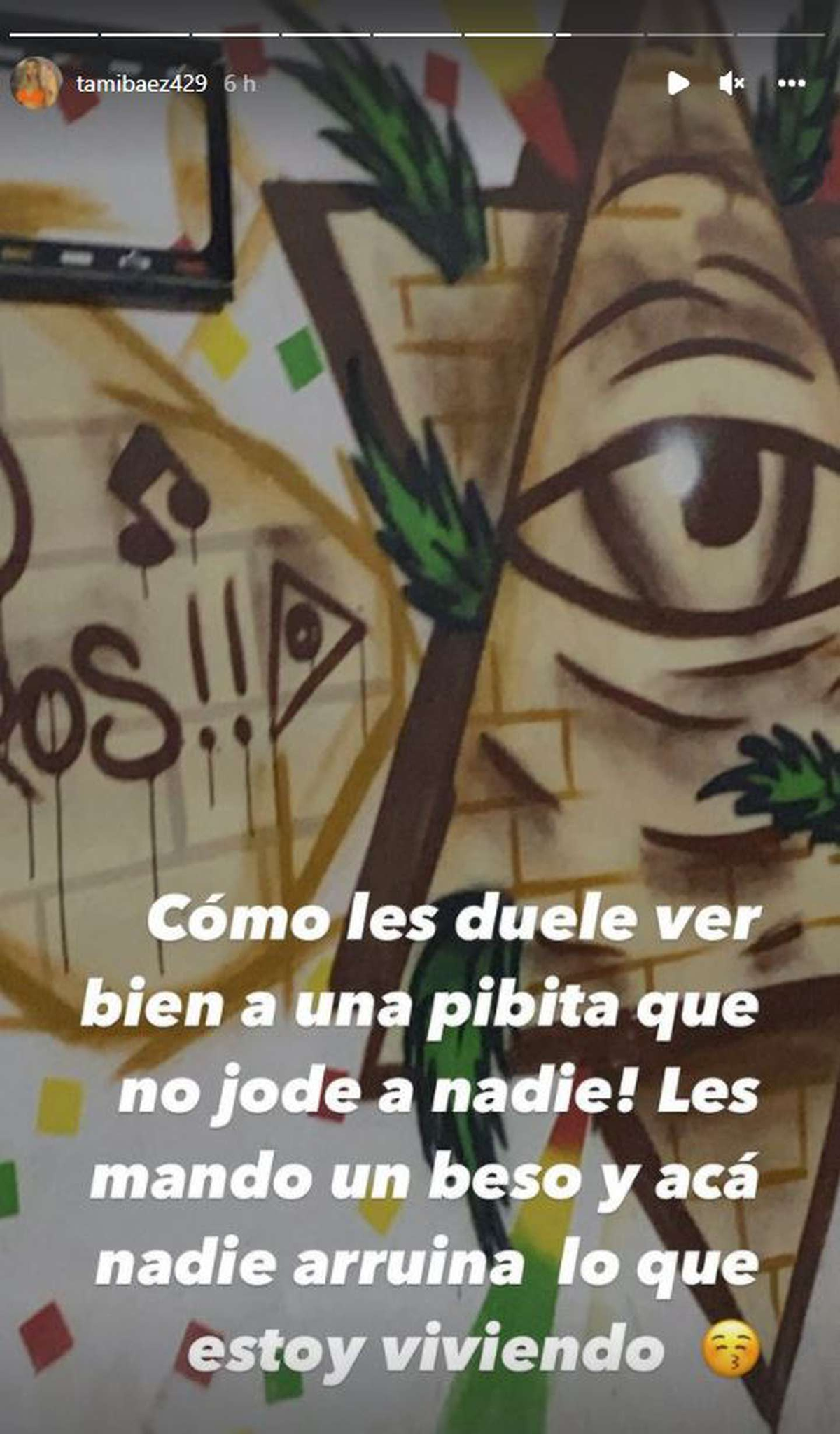 Un posteo de Tamara Báez en el que apunta a quienes le hacen daño. (Foto: Instagram/@tamibaez429)