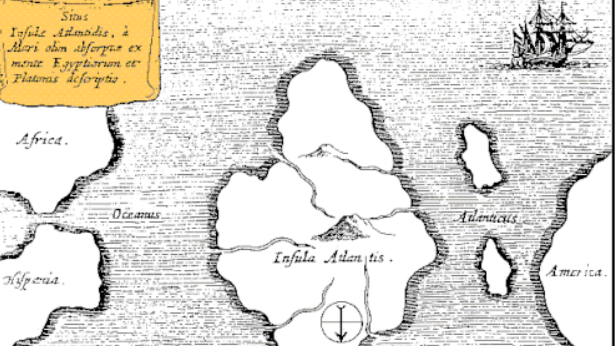 La Atlántida que Platón describe en Critias y en Timeo.