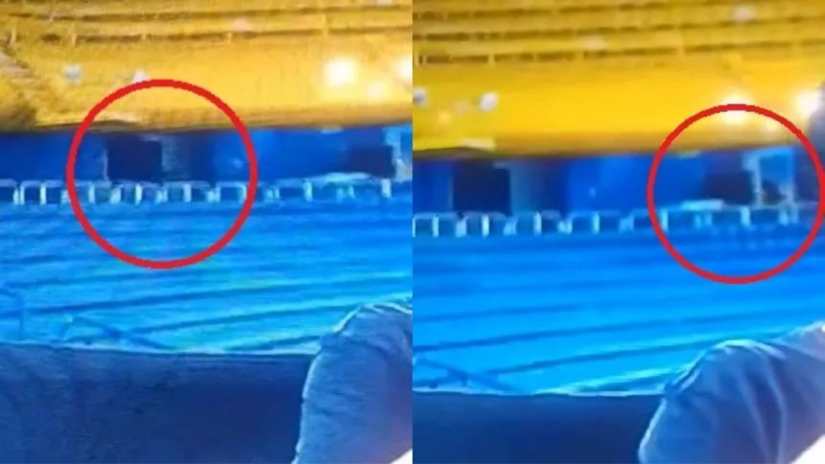 En medio de una entrevista, un fantasma fue capturado en vivo por las cámaras. En medio de una entrevista, un fantasma fue capturado en vivo por las cámaras.