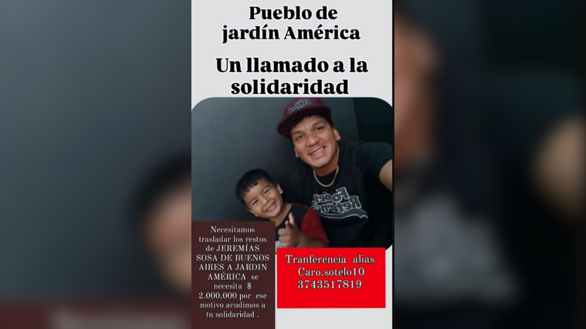 La familia de la víctima pide ayuda en redes para trasladar sus restos a Misiones. La familia de la víctima pide ayuda en redes para trasladar sus restos a Misiones.